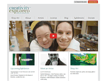 Tablet Screenshot of creativityexplored.org